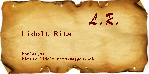 Lidolt Rita névjegykártya